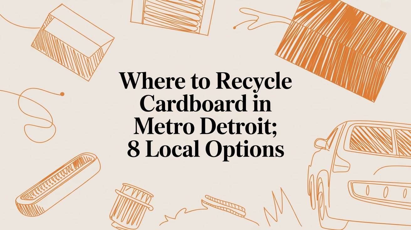 Metro Detroit cardboard recycling, 8 options available.