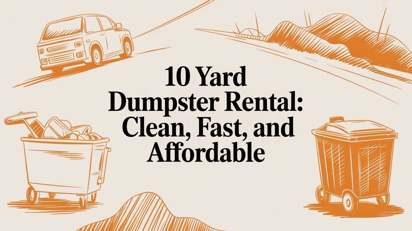 10 yard dumpster rental, clean, fast, affordable service
